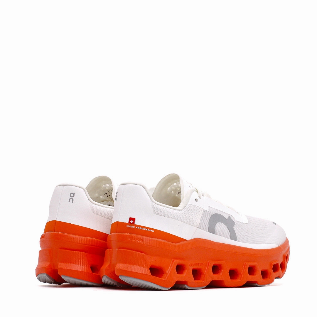 ON Women Cloudmonster White Flame 61.97724 On running shoe close-ups