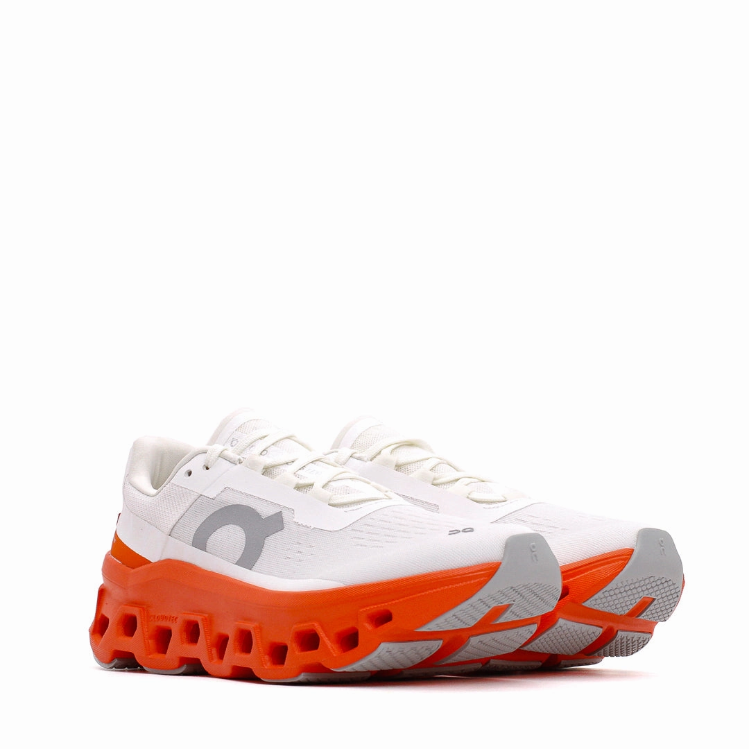 ON Women Cloudmonster White Flame 61.97724 On running shoe close-ups