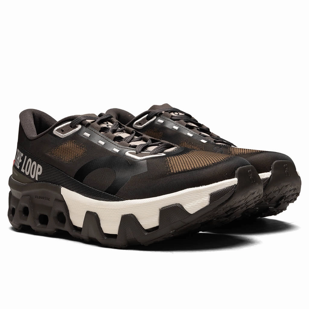 ON x Pleasures x The Loop Cloudmonster Hyper - Espresso/Elk On Cloud Cushion Running Shoes