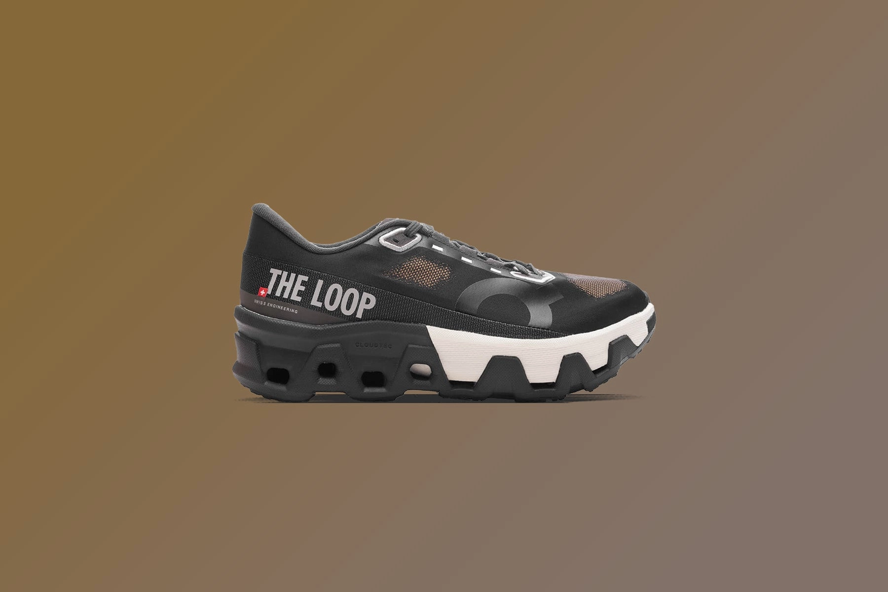 ON x Pleasures x The Loop Cloudmonster Hyper - Espresso/Elk On Cloud Cushion Running Shoes