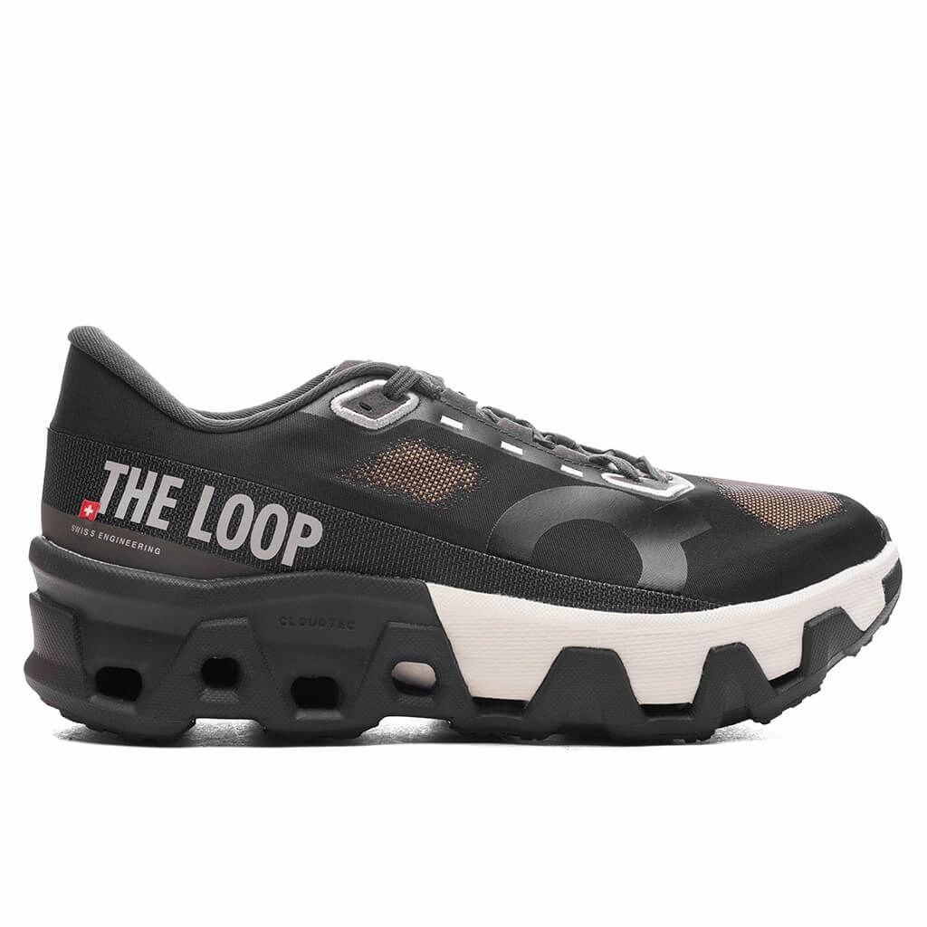 ON x Pleasures x The Loop Cloudmonster Hyper - Espresso/Elk On running shoes with cloud cushioning