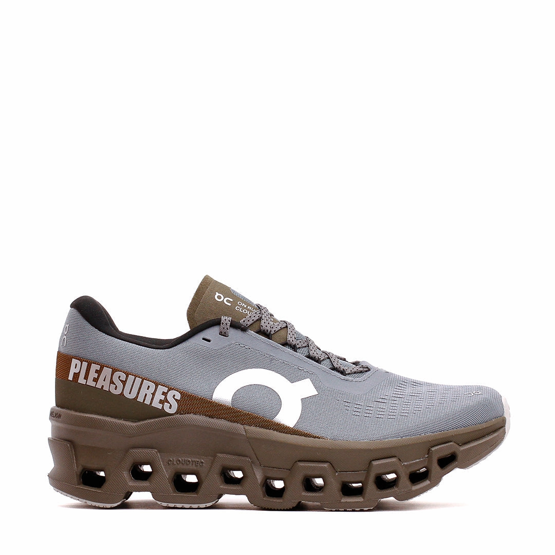 ON x Pleasures x The Loop Men Cloudmonster 2 PLS-TL Mist Olive 3MF10493192 On performance running shoes