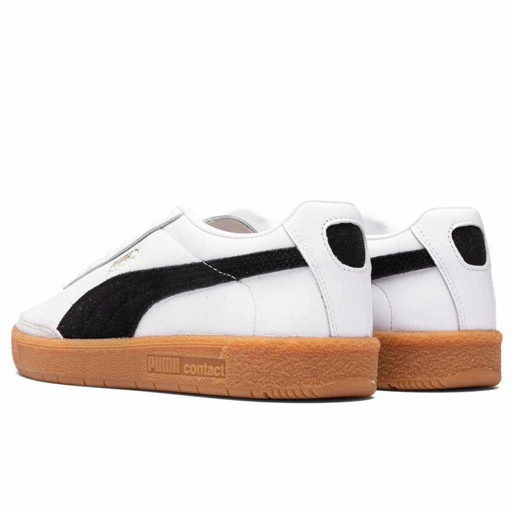 Oslo City OG - White/Black/Gum Puma Stripe Logo Trainers