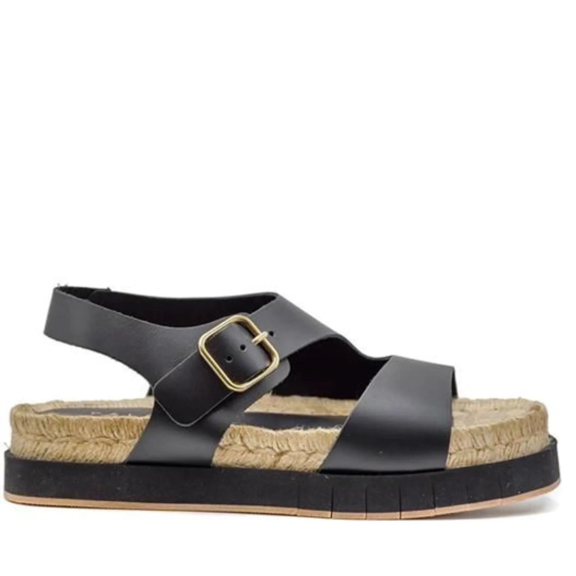PALOMITAS VIOLA BLACK SANDALS