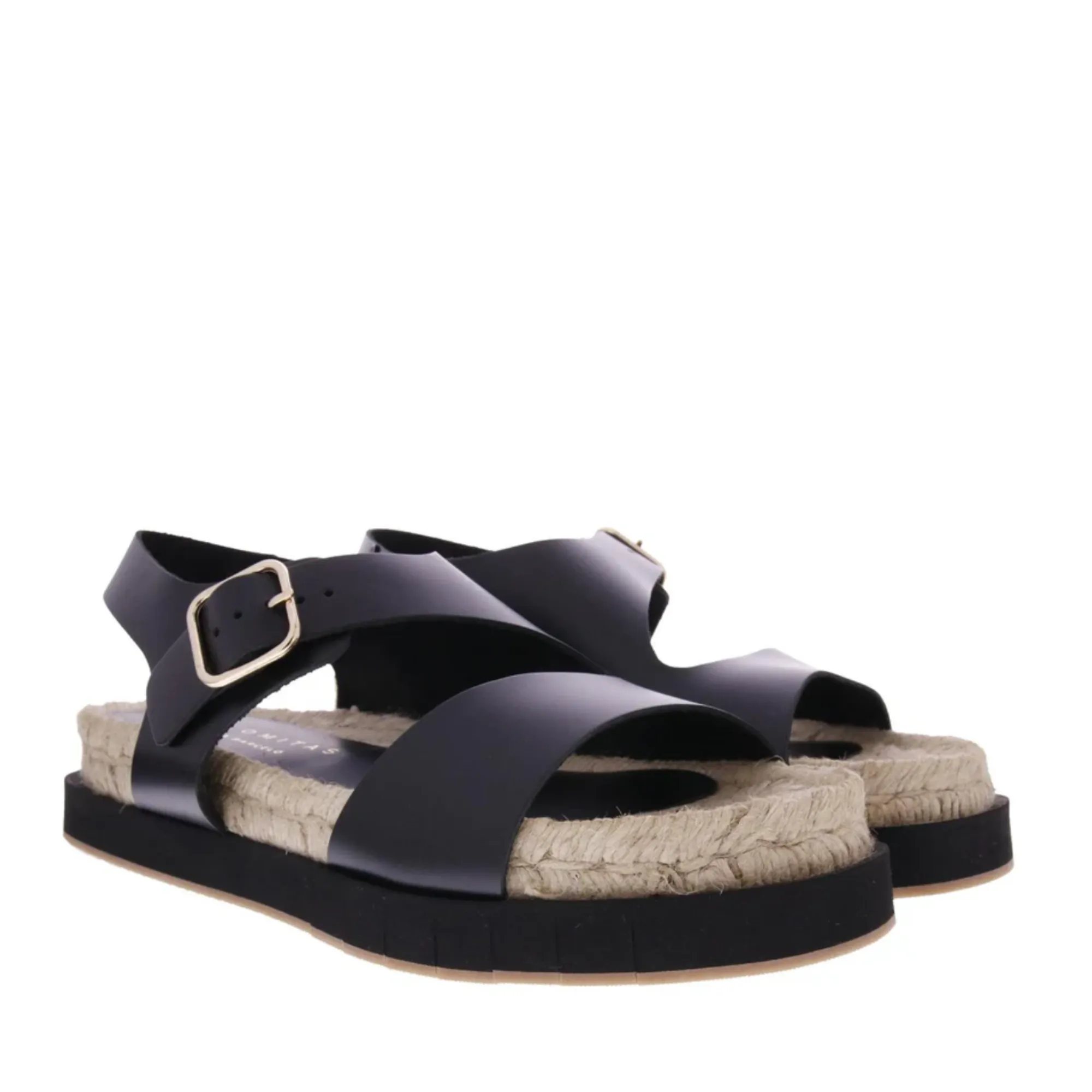 PALOMITAS VIOLA BLACK SANDALS