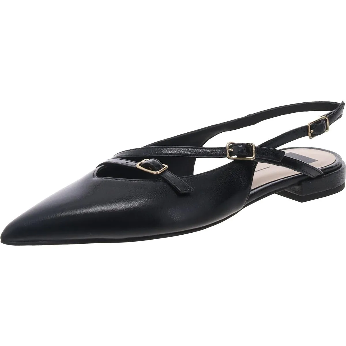 PAMLA Womens Leather Strappy Slingbacks