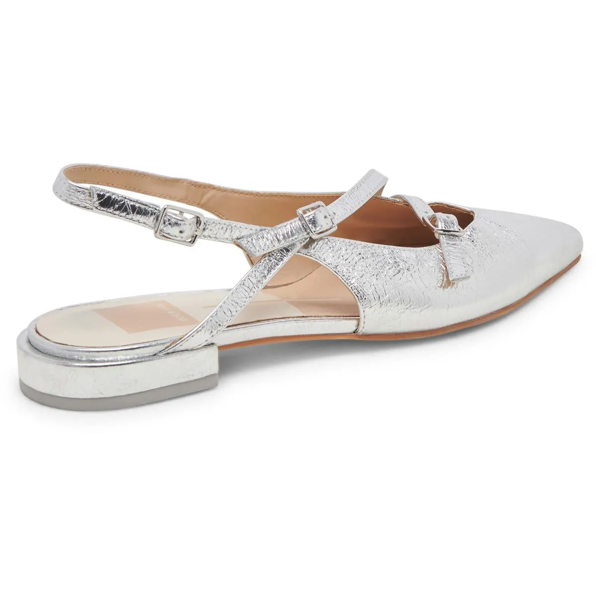 PAMLA Womens Leather Strappy Slingbacks