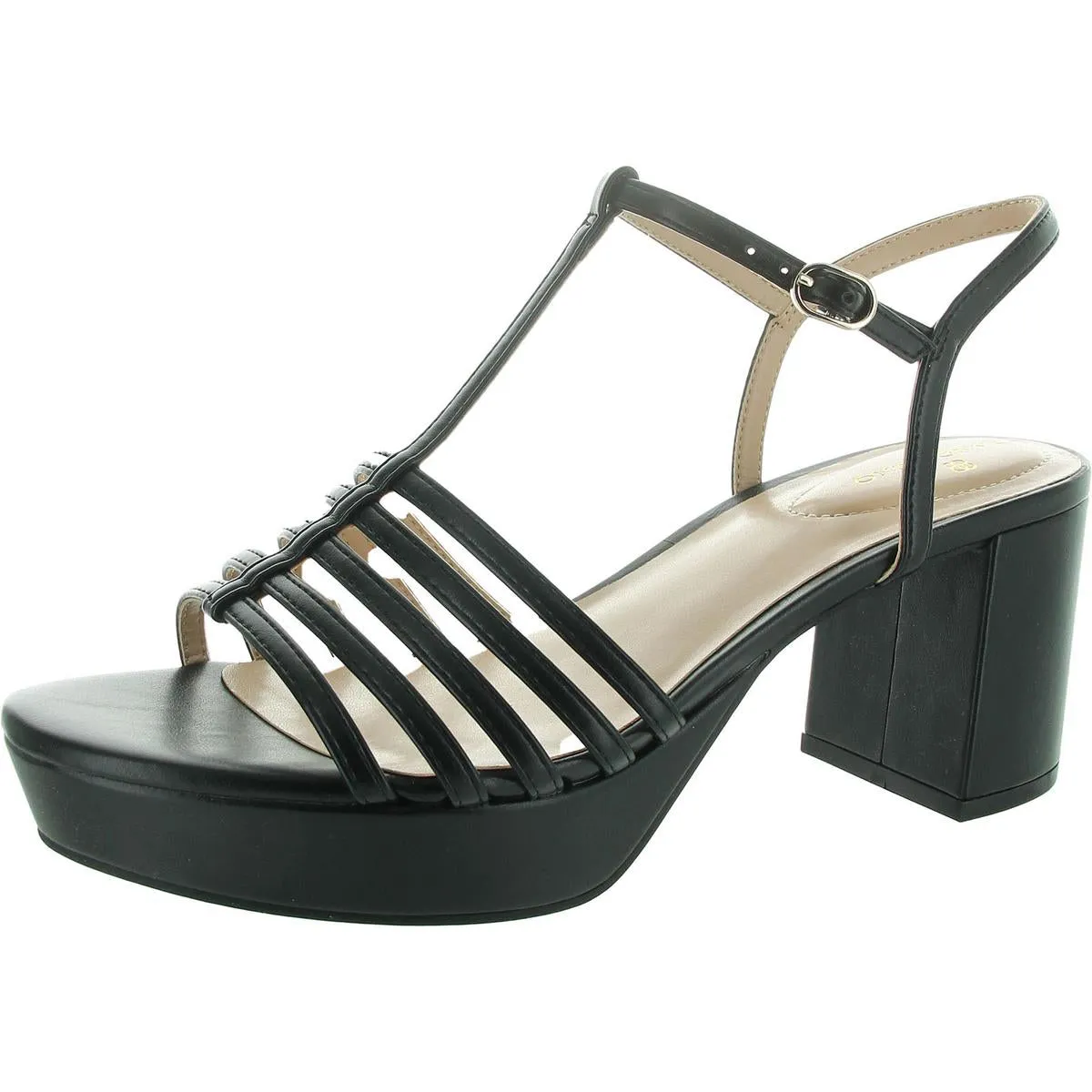 Paolar3 Womens T Strap Slip On Slingback Sandals