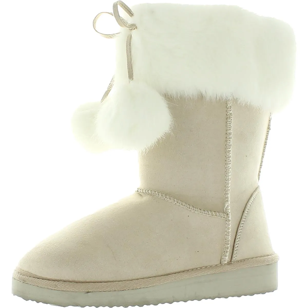 Peak Womens Faux Suede Cold Weather Shearling Boots