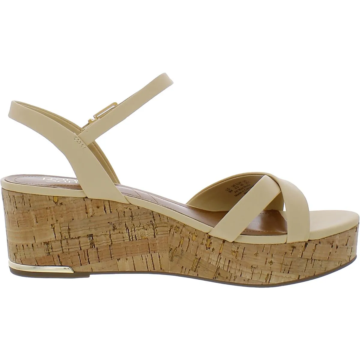 Pelma Womens Faux Leather Ankle Strap Platform Sandals