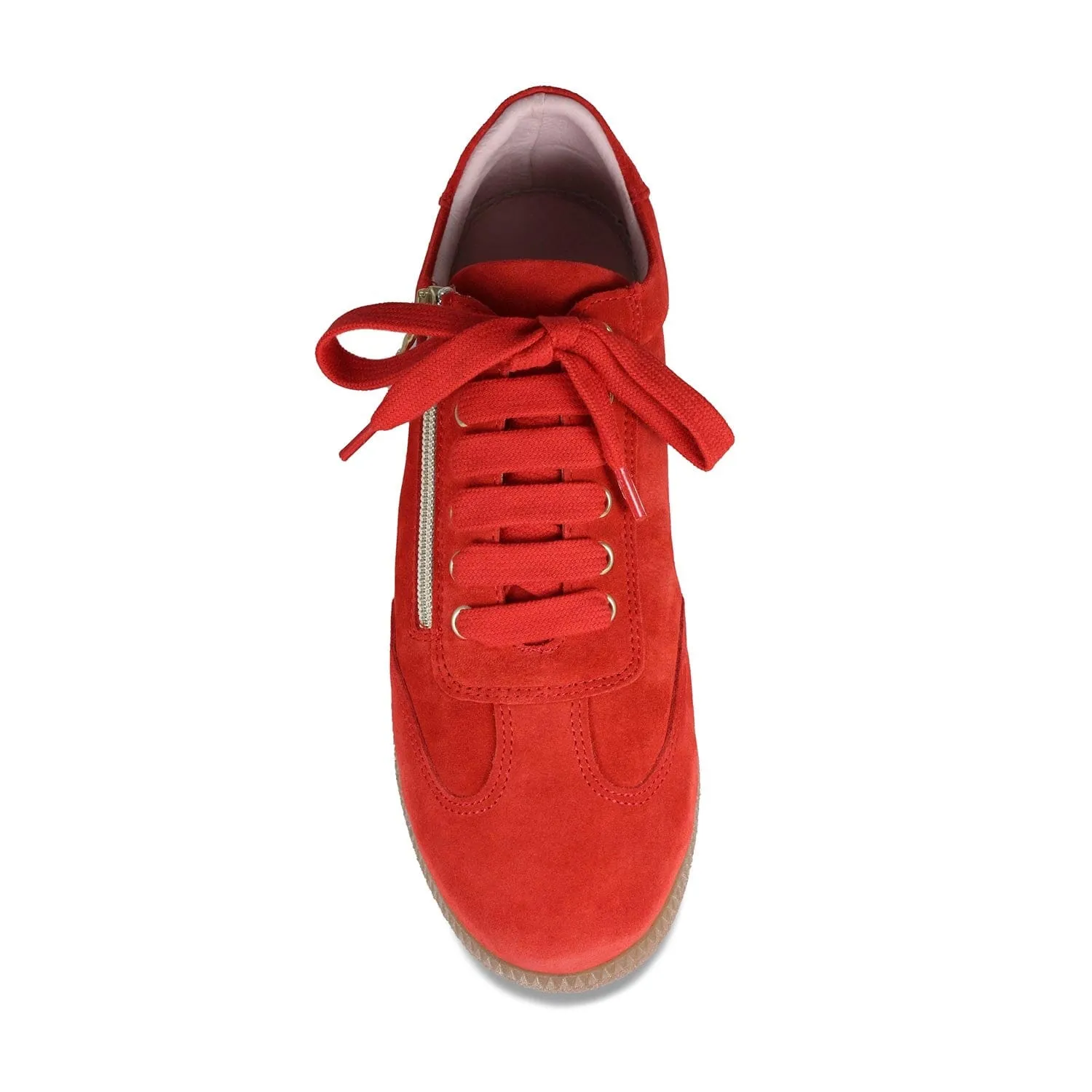 Pixie: Coral Red Suede