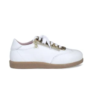 Pixie: White Leather & Luxe Leopard