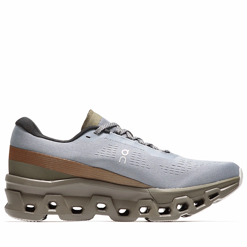 Pleasures x The Loop x On Cloudmonster 2 - Mist/Olive On versatile athletic shoe designs