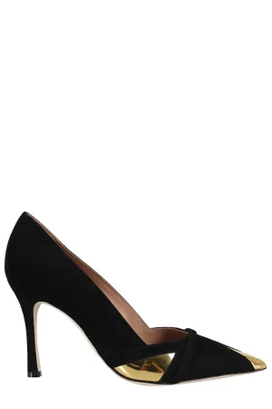 Pointed Black Suede Pumps