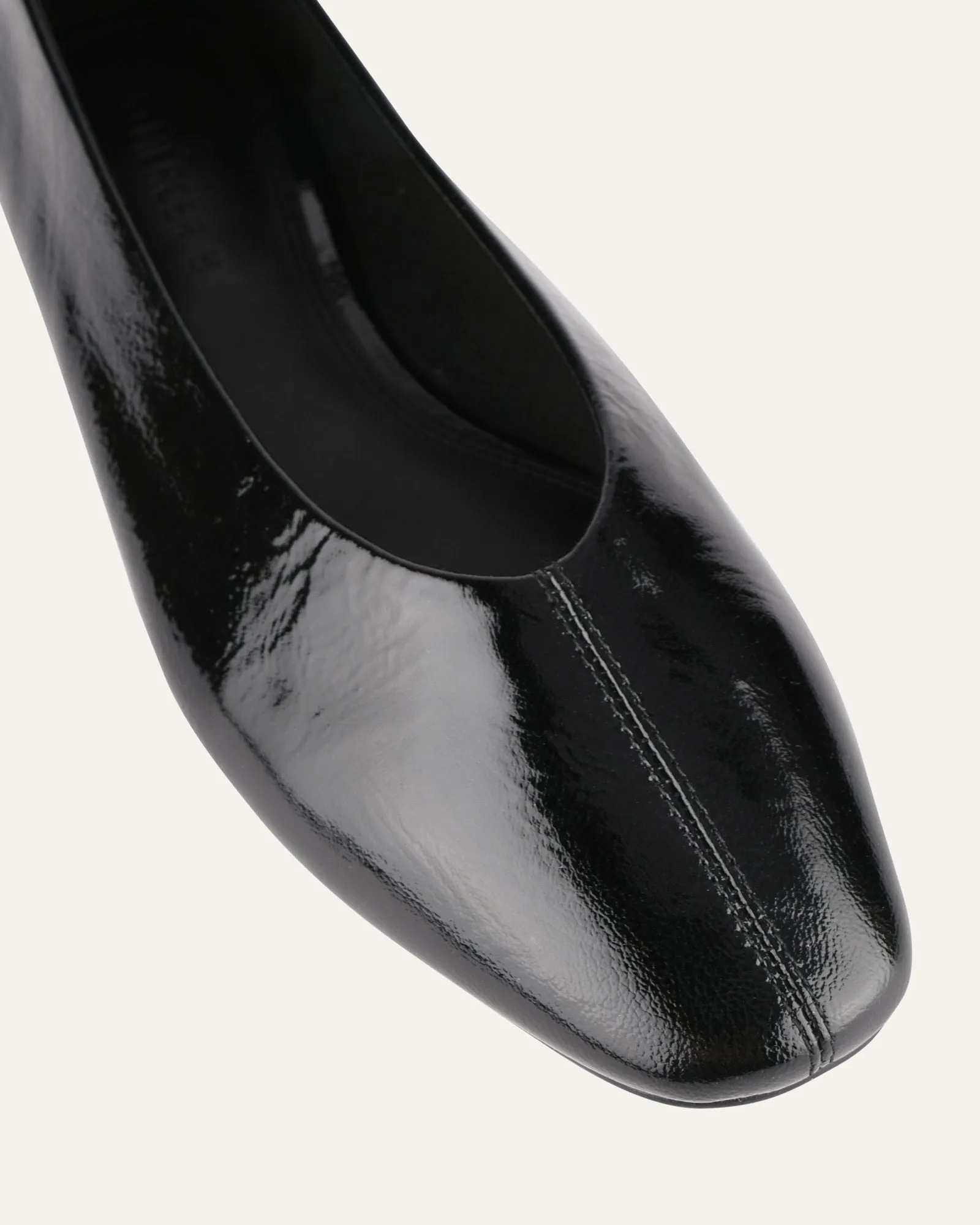 POSIE CASUAL FLATS BLACK CRINKLE PATENT