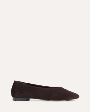 POSIE CASUAL FLATS MERLOT LEATHER