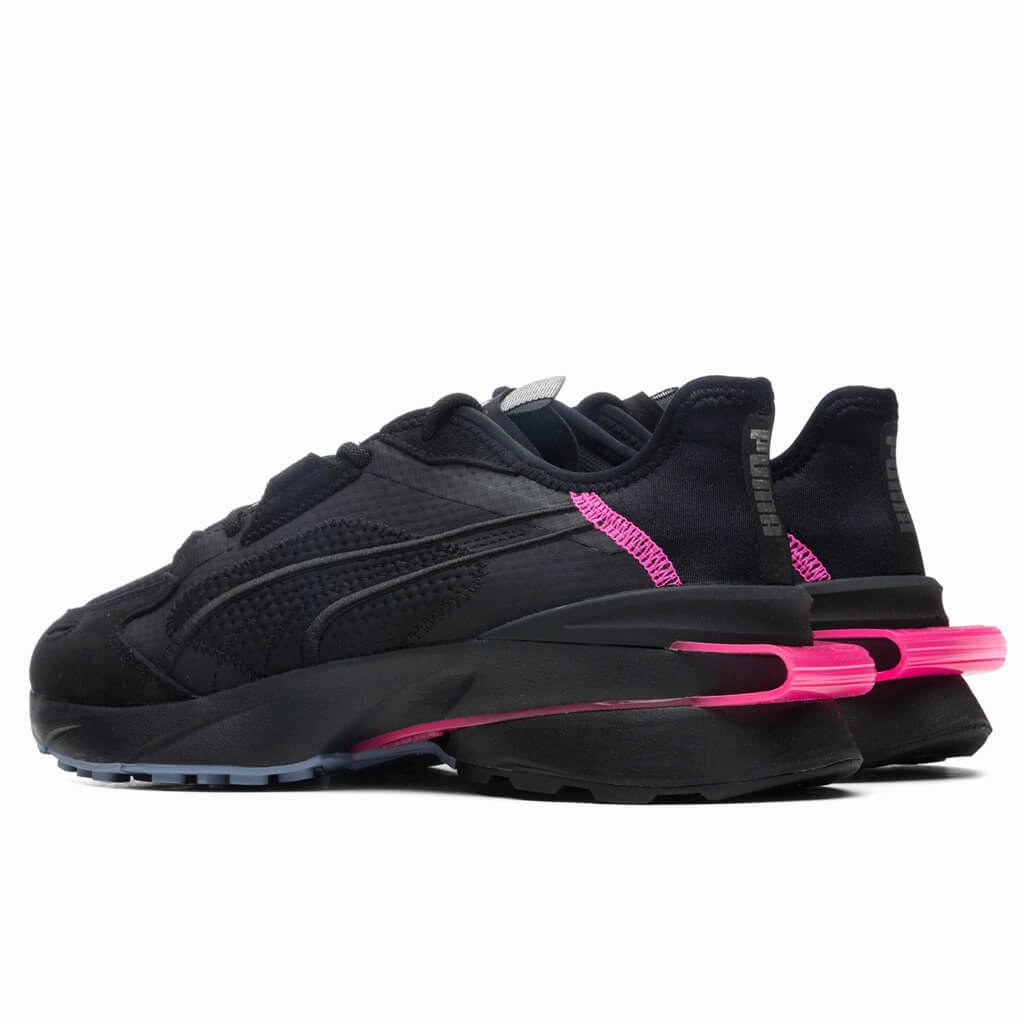 Powerframe OP-1 Cyber - Black/Aged Silver/ Pink Puma Suede Street Sneakers