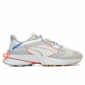 Powerframe OP-1 Cyber - High Rise/Vaporous Gray/White Puma shoes with suede and modern shape
