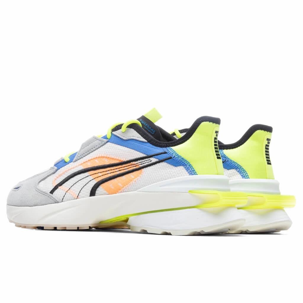 Powerframe OP-1 Tech Abstract - Nimbus Cloud/Yellow Alert Puma Suede Street Sneakers