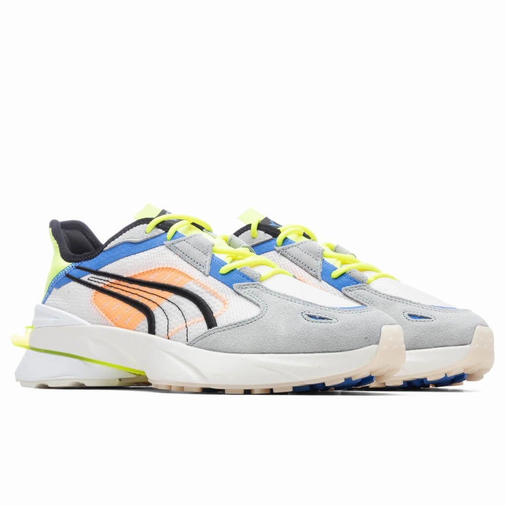 Powerframe OP-1 Tech Abstract - Nimbus Cloud/Yellow Alert Puma Suede Street Sneakers
