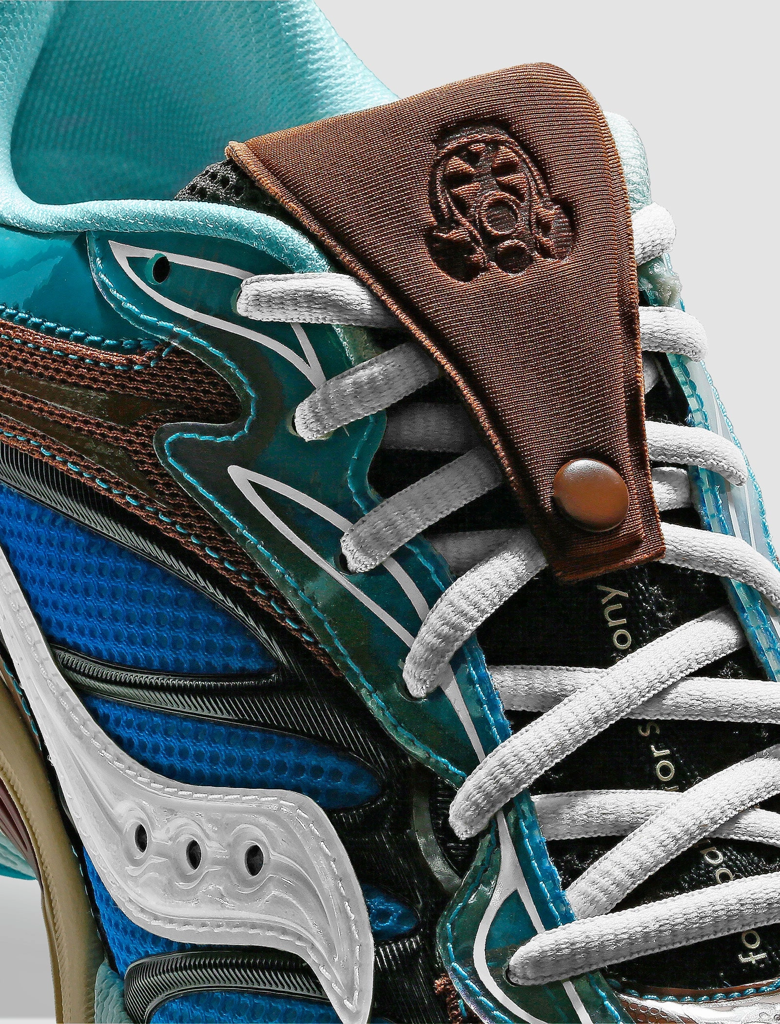 PROGRID OMNI 9 X FOOT PATROL "BLUE/BROWN" Saucony Running Styles