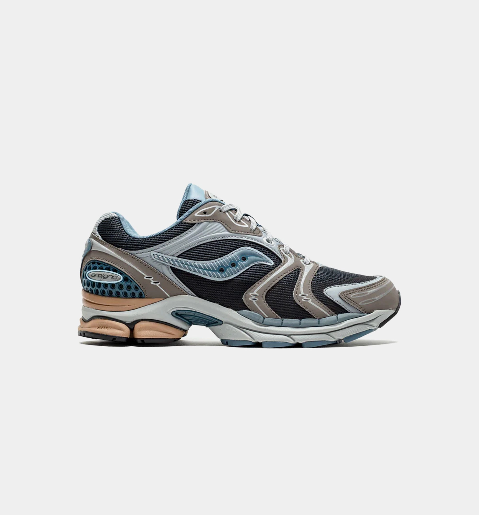 Progrid Triumph 4 Caviar Mens Lifestyle Shoe - Caviar/Multi Saucony cushioned sneakers for distance runs