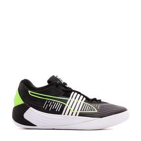 Puma Basketball Men Fusion Nitro Black Green Glare 195587-01 Puma performance shoe models
