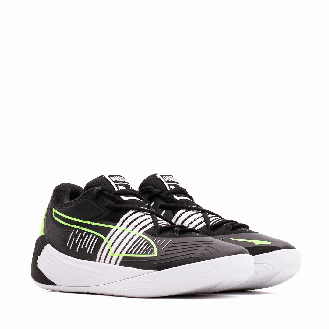 Puma Basketball Men Fusion Nitro Black Green Glare 195587-01 Puma casual footwear shots