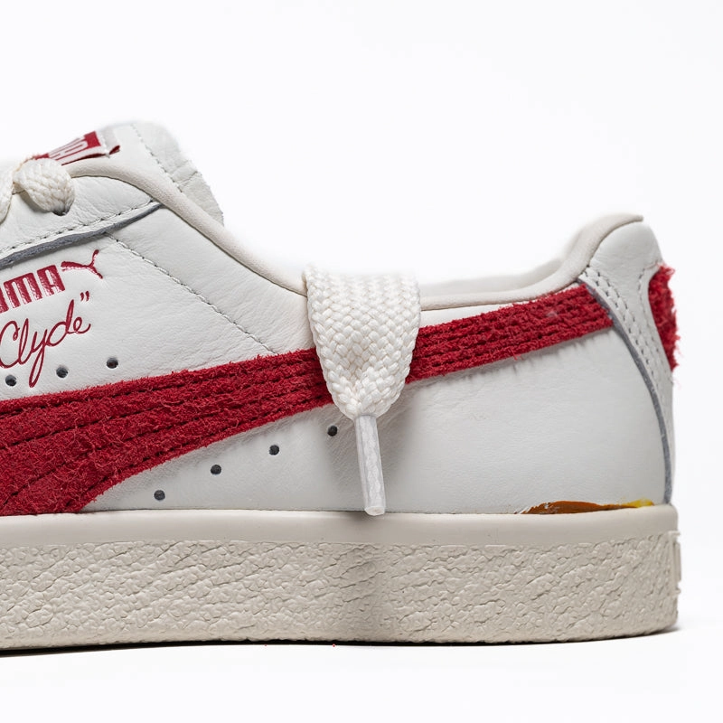 Puma Clyde Neverworn III - Warm White/Chalk Red Puma trainer style images