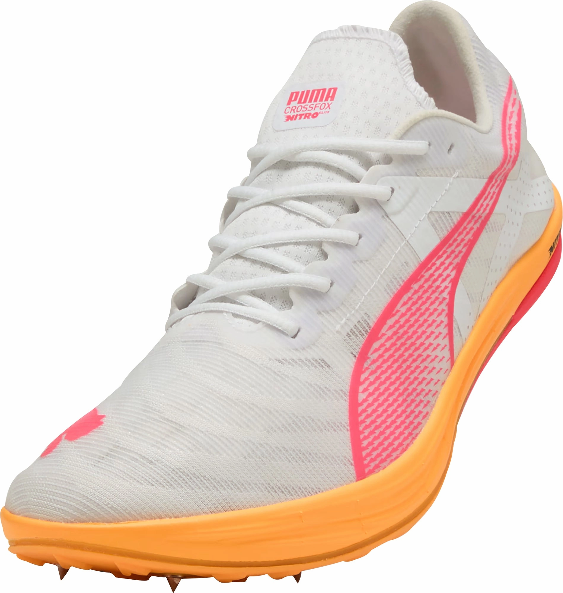Puma Crossfox Nitro Elite Cross Country Running Spikes - White Performance Fit Sneakers