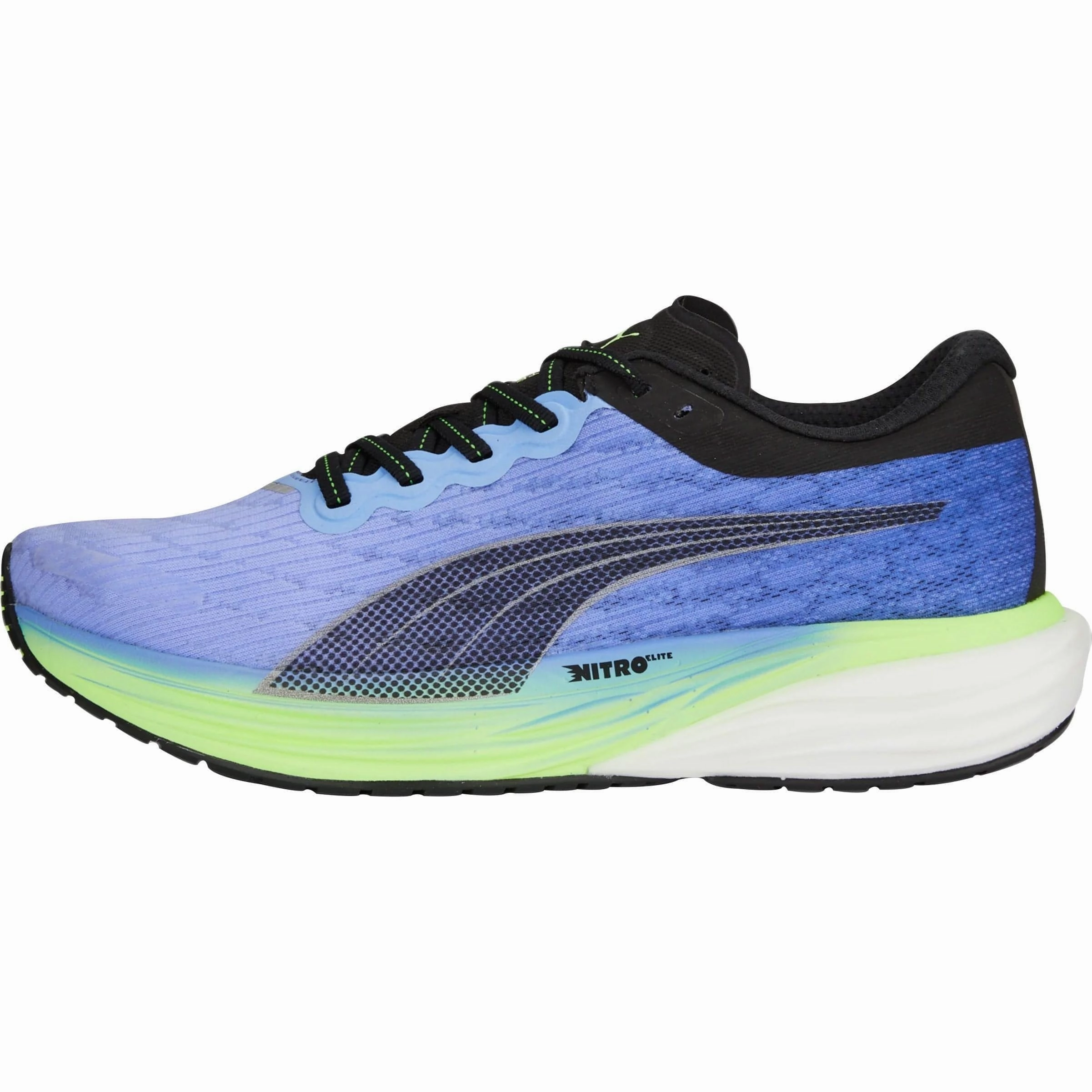 Puma Deviate Nitro 2 Mens Running Shoes - Purple Puma sport shoes with bold branding