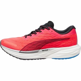 Puma Deviate Nitro 2 Mens Running Shoes - Red Puma sport shoes with bold branding