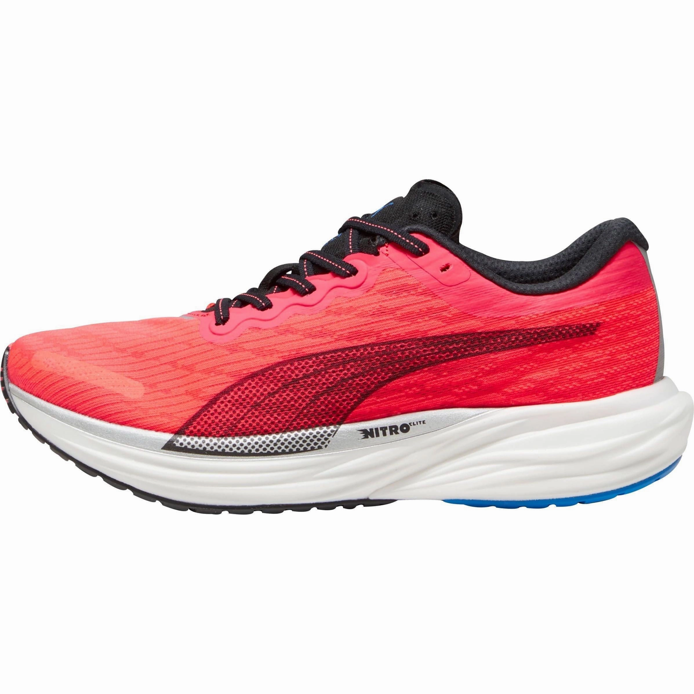 Puma Deviate Nitro 2 Mens Running Shoes - Red Puma sport shoes with bold branding