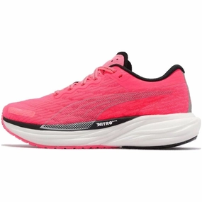 Puma Deviate Nitro 2 Womens Running Shoes - Pink Puma athletic shoes for urban lifestyle
