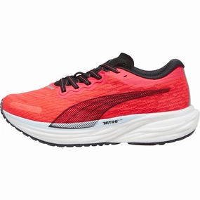 Puma Deviate Nitro 2 Womens Running Shoes - Red Puma sport shoes with bold branding