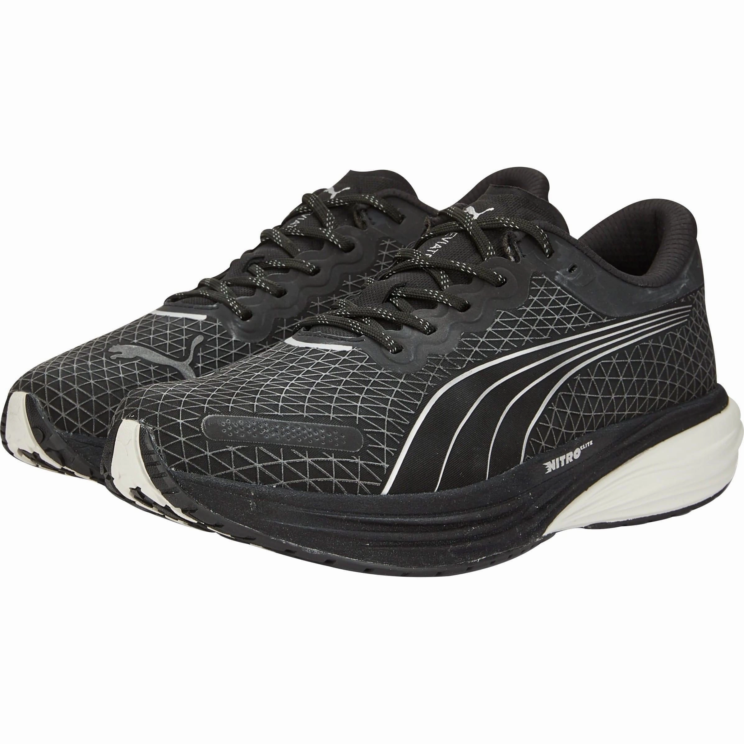 Puma Deviate Nitro 2 WTR Mens Running Shoes - Black Bold Sneakers