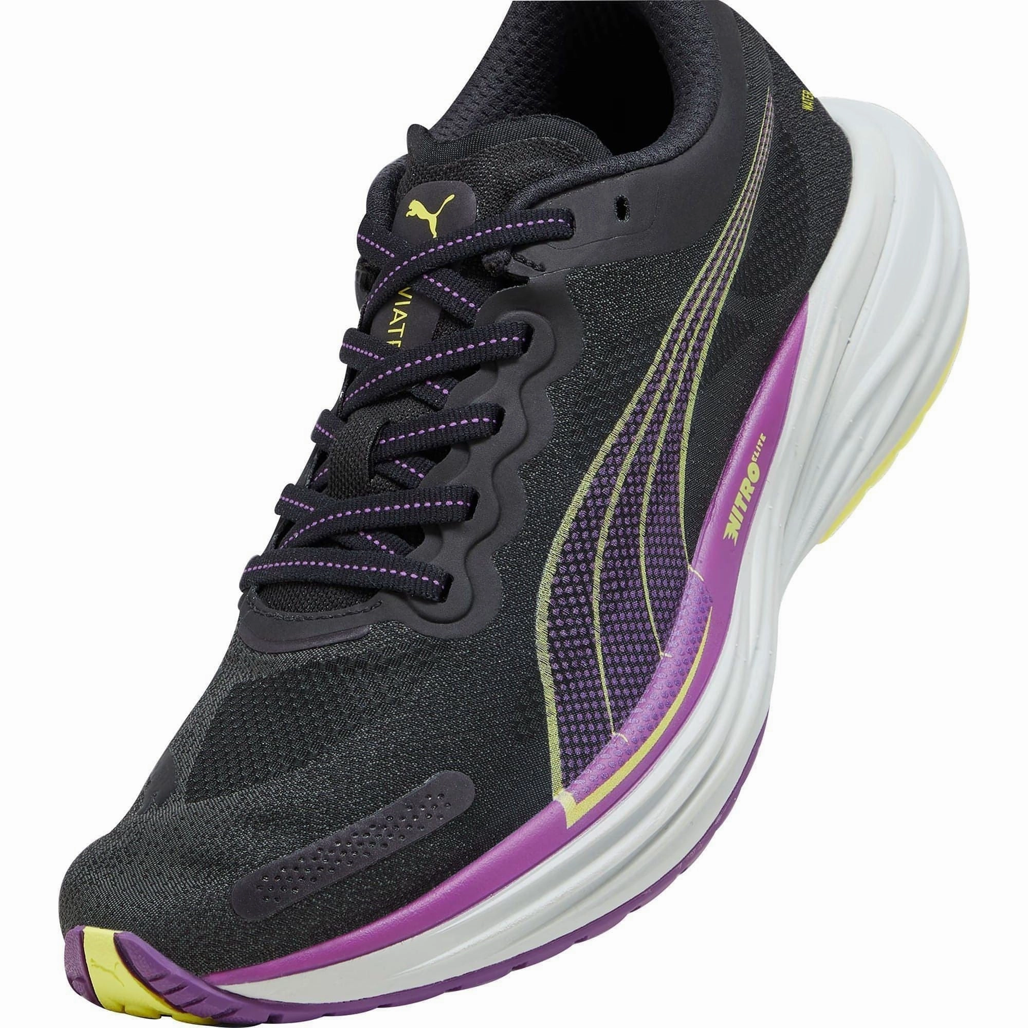 Puma Deviate Nitro 2 WTRepel Womens Running Shoes - Black Bold Sneakers