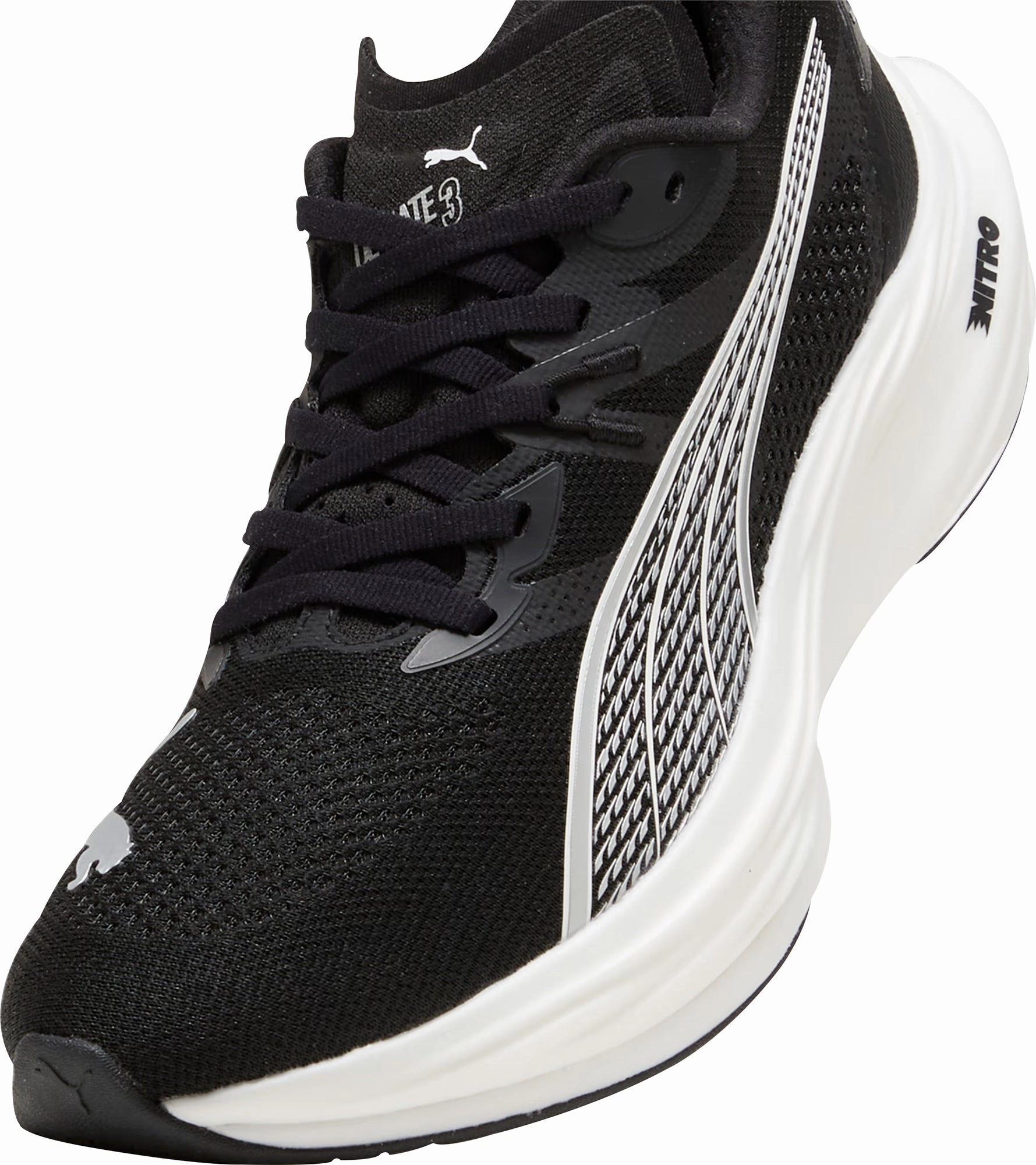 Puma Deviate Nitro 3 Mens Running Shoes - Black Cozy Footwear