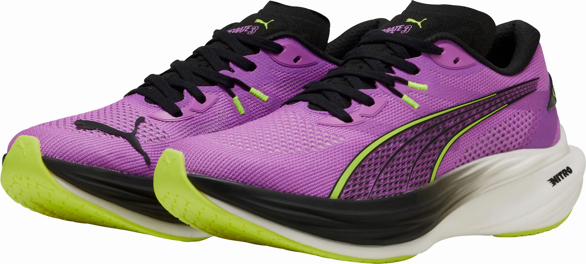 Puma Deviate Nitro 3 Mens Running Shoes - Purple Performance Fit Sneakers
