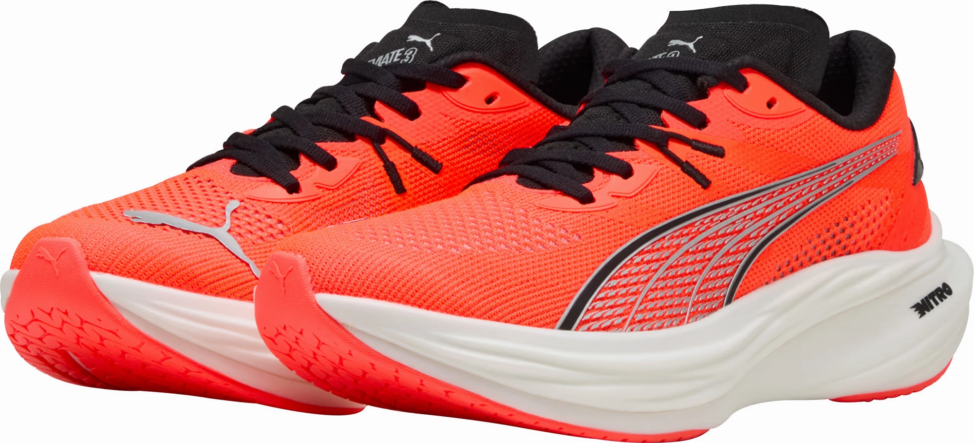 Puma Deviate Nitro 3 Mens Running Shoes - Red Performance Fit Sneakers