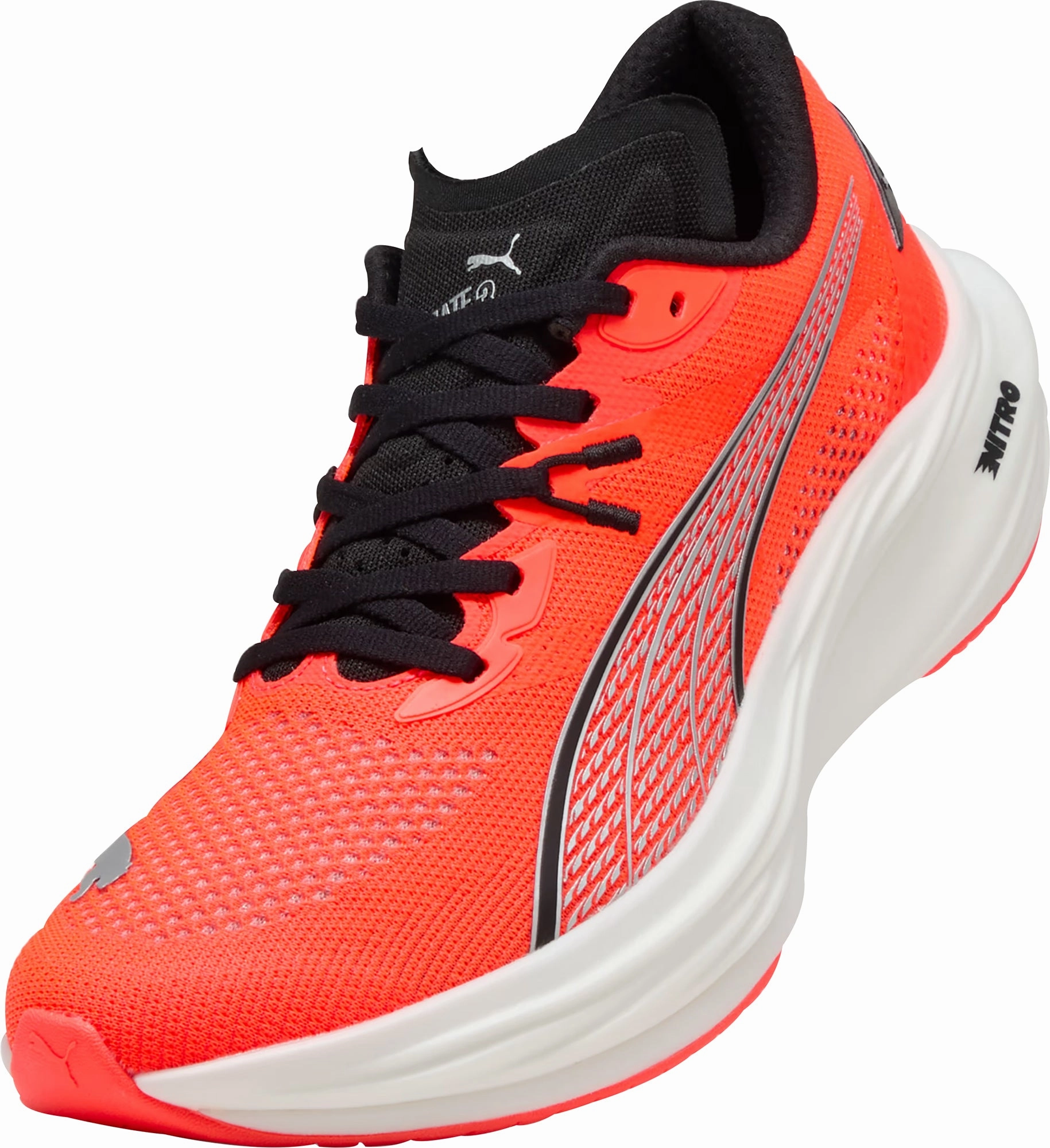 Puma Deviate Nitro 3 Mens Running Shoes - Red Performance Fit Sneakers