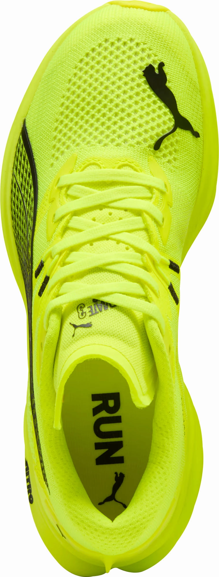 Puma Deviate Nitro 3 Mens Running Shoes - Yellow Performance Fit Sneakers