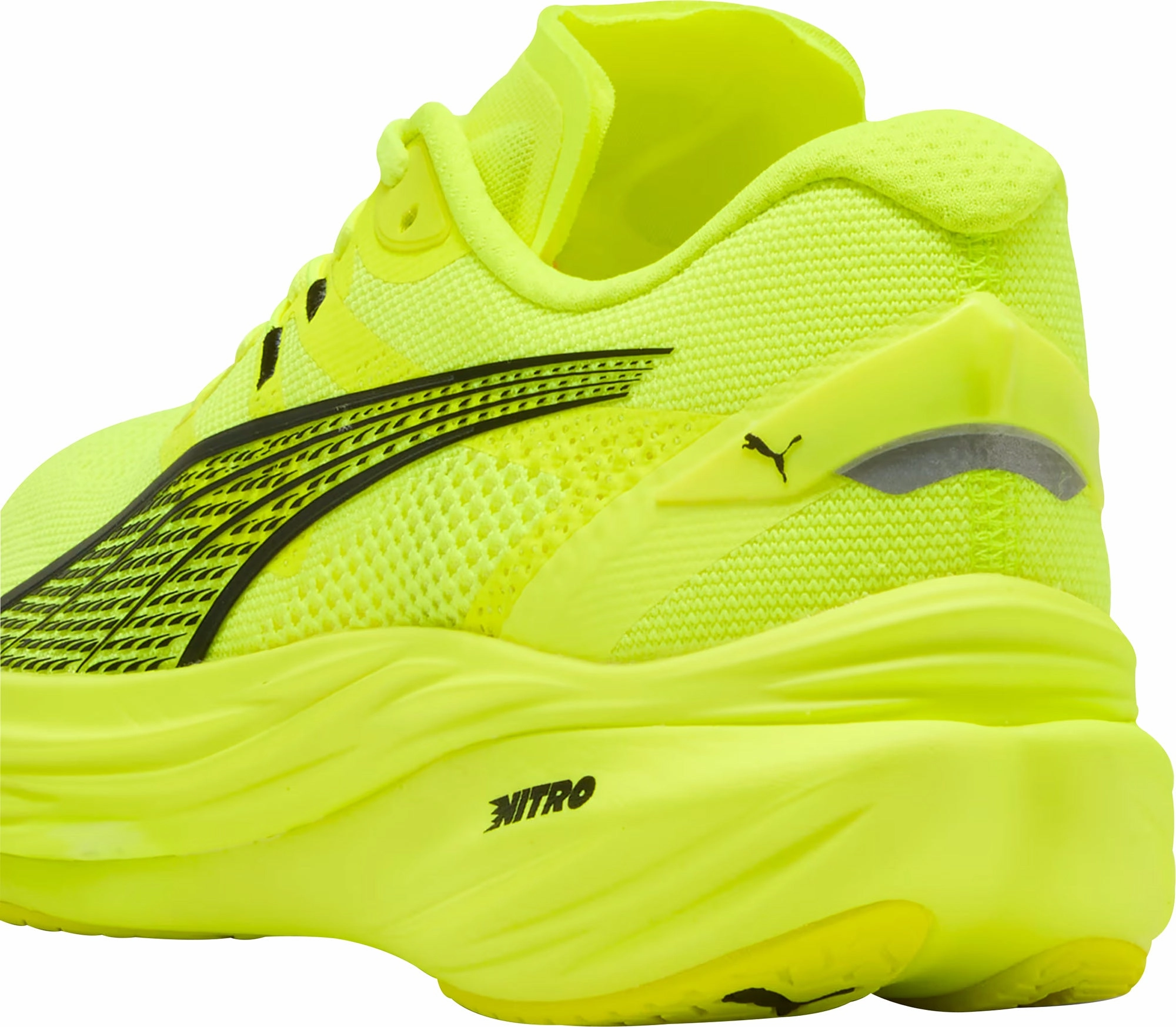 Puma Deviate Nitro 3 Mens Running Shoes - Yellow Performance Fit Sneakers