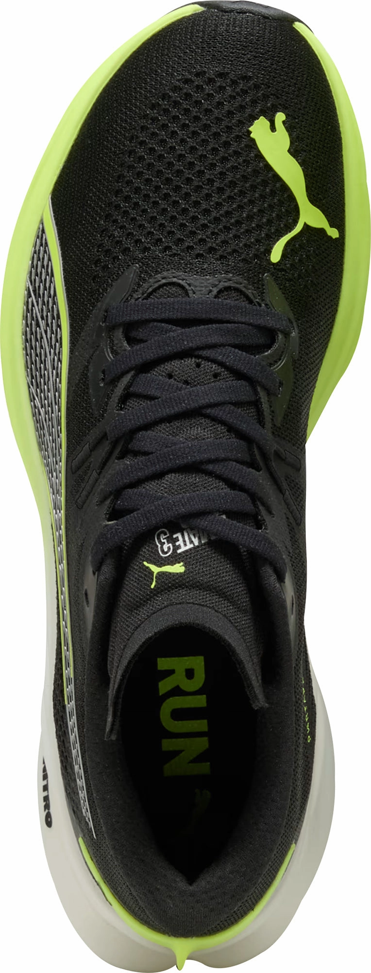 Puma Deviate Nitro 3 WIDE FIT Mens Running Shoes - Black Cozy Footwear