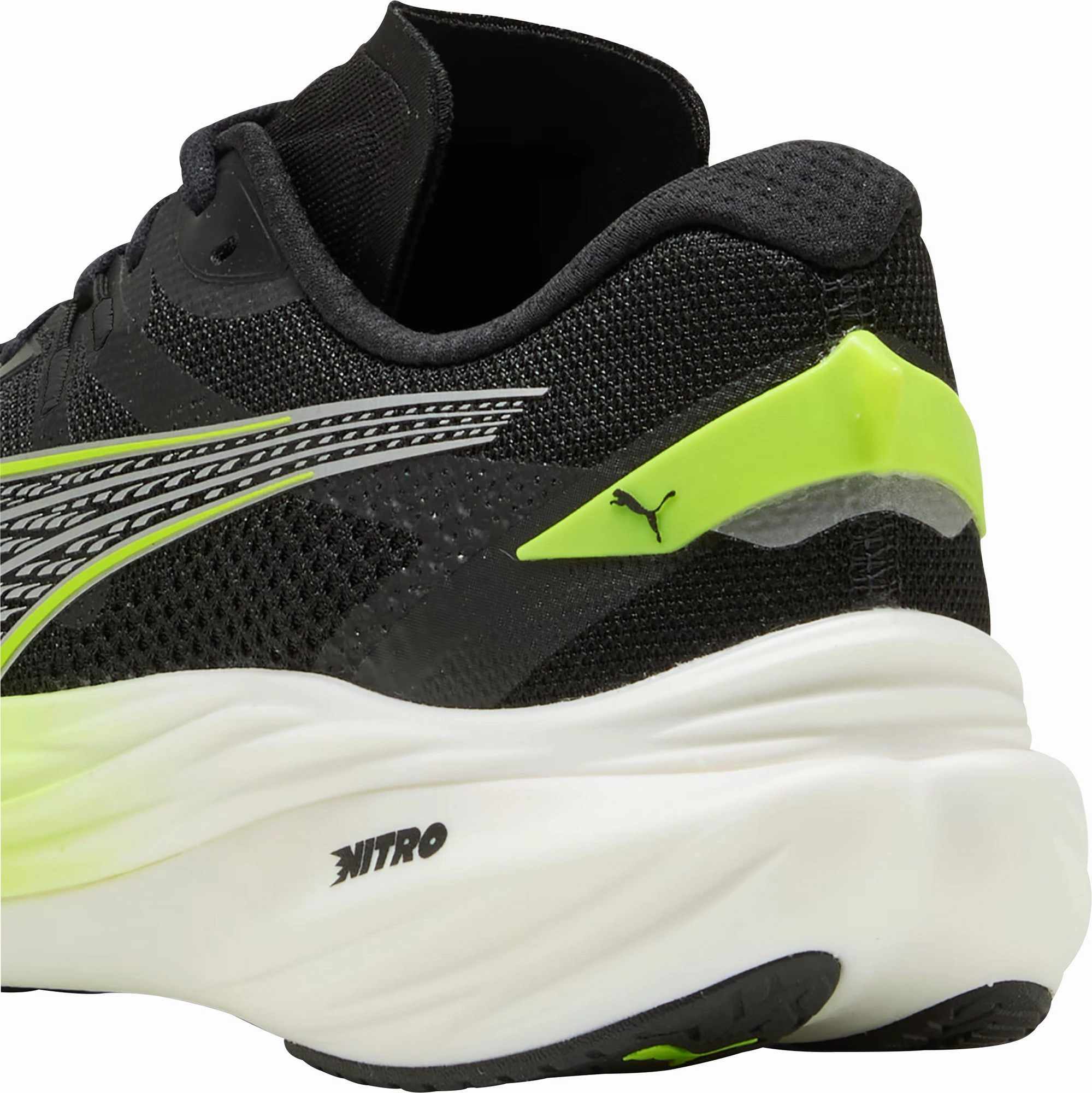 Puma Deviate Nitro 3 WIDE FIT Mens Running Shoes - Black Cozy Footwear