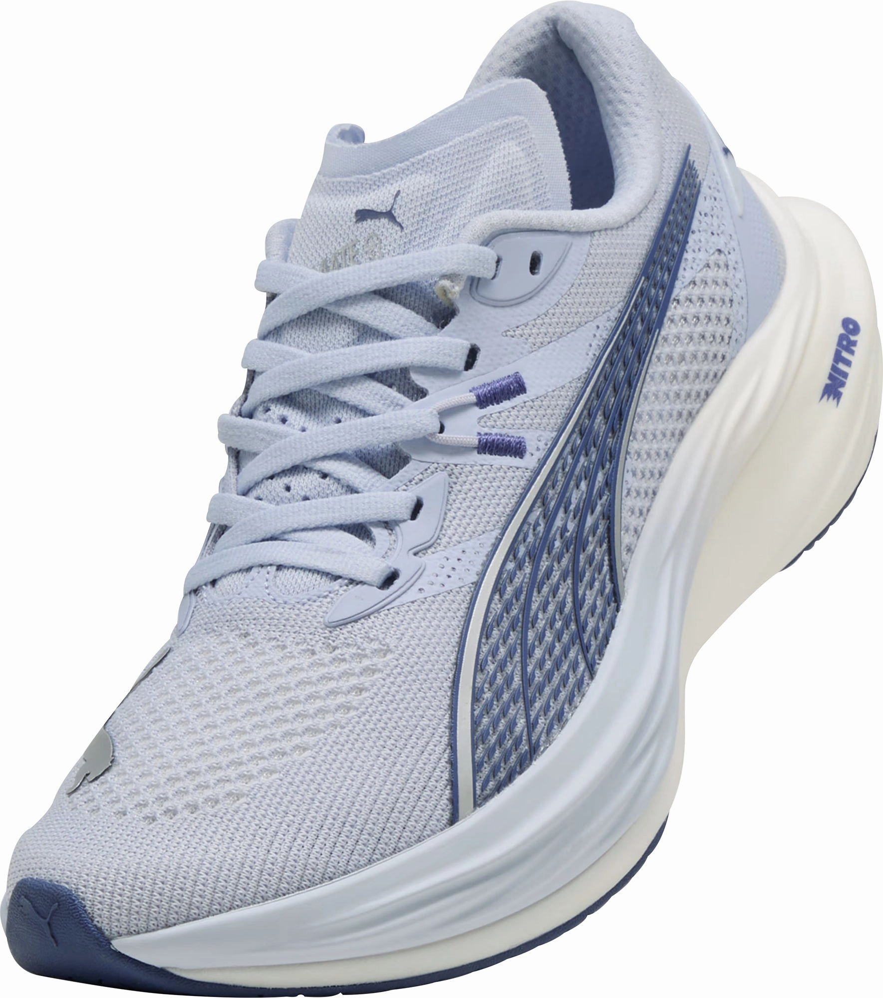 Puma Deviate Nitro 3 Womens Running Shoes - Blue Performance Fit Sneakers