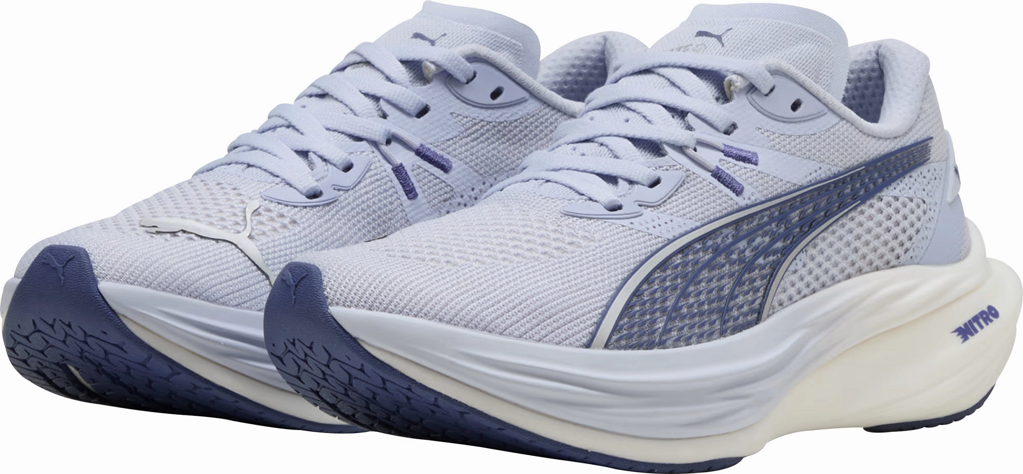 Puma Deviate Nitro 3 Womens Running Shoes - Blue Performance Fit Sneakers