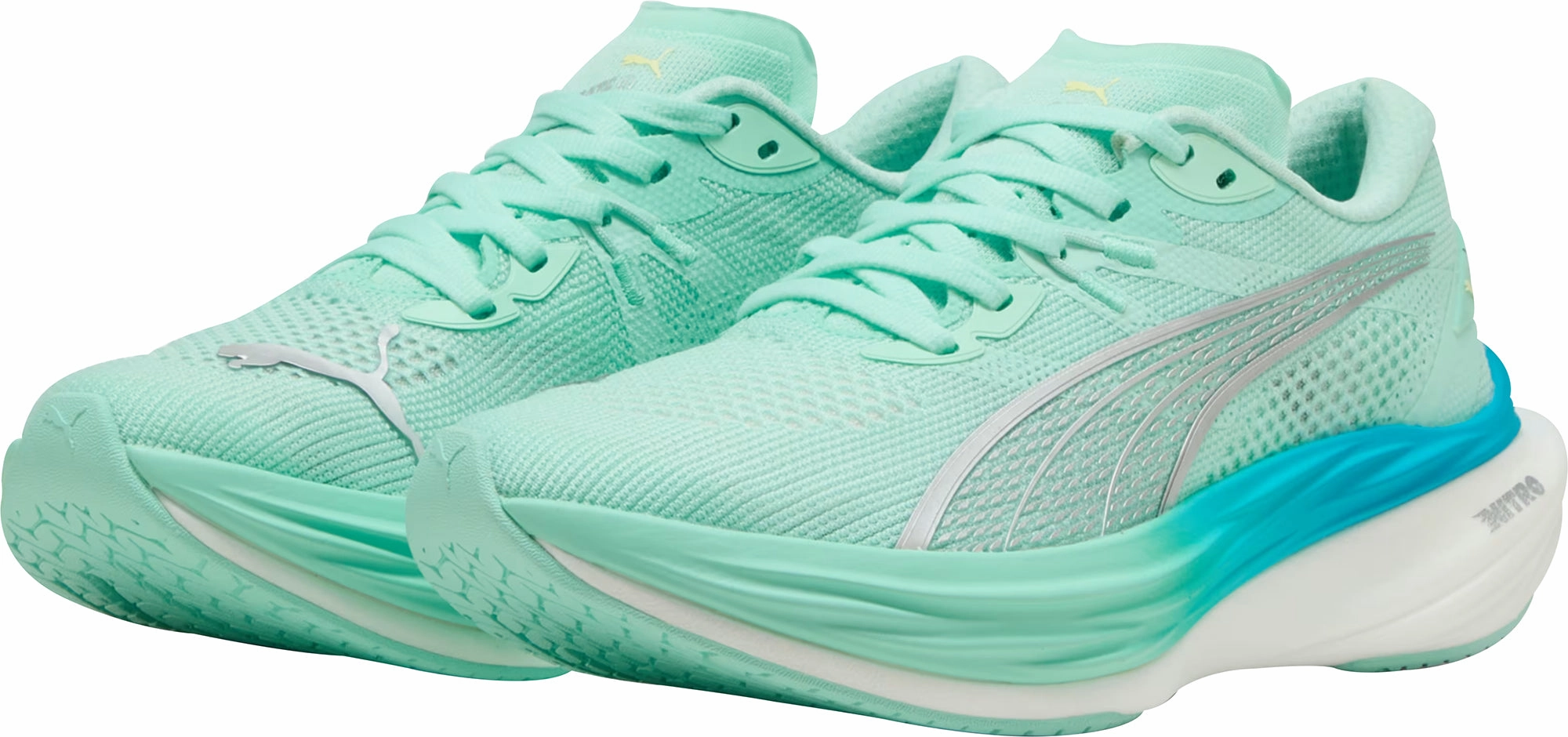 Puma Deviate Nitro 3 Womens Running Shoes - Green Cozy Footwear