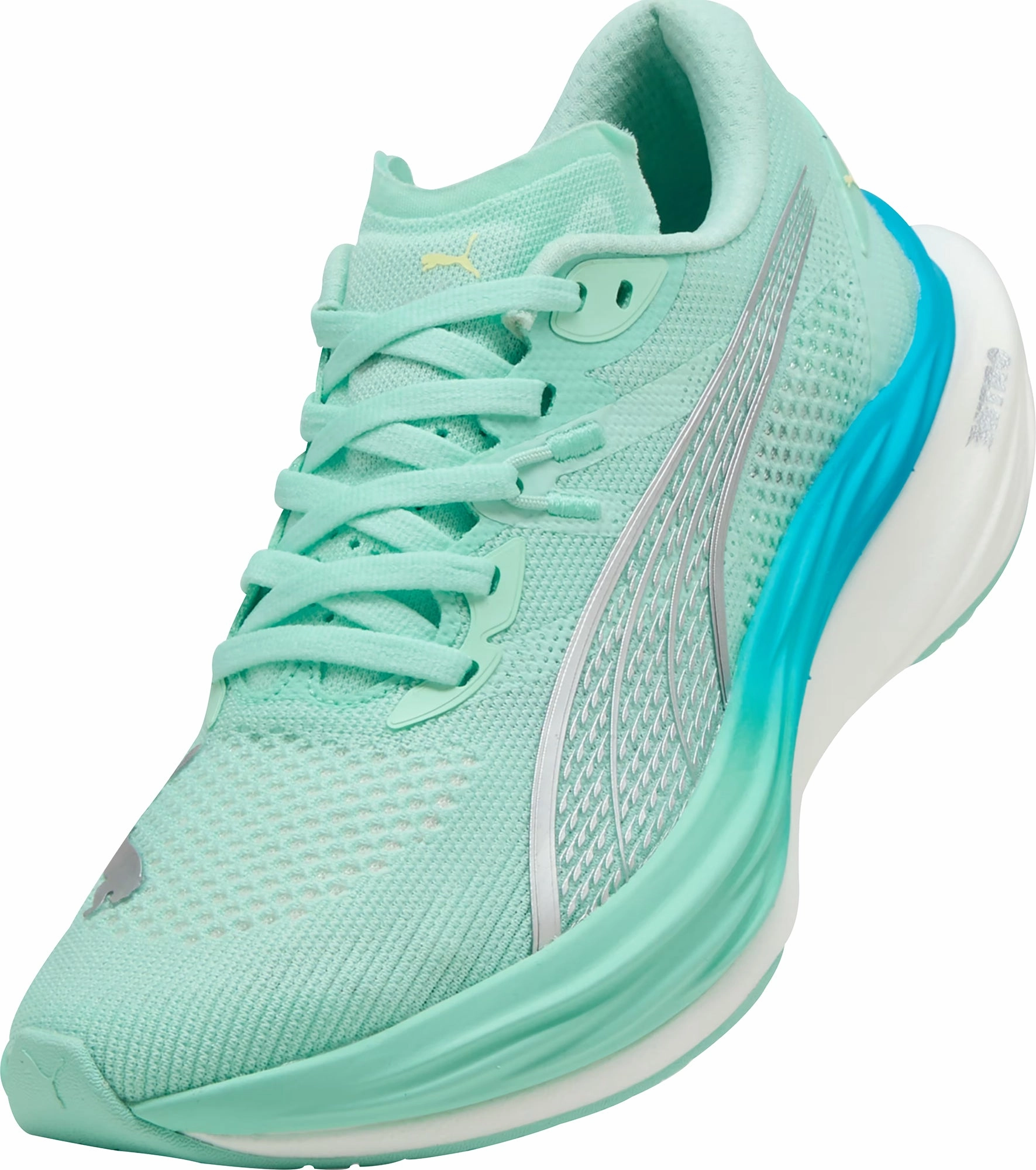 Puma Deviate Nitro 3 Womens Running Shoes - Green Cozy Footwear