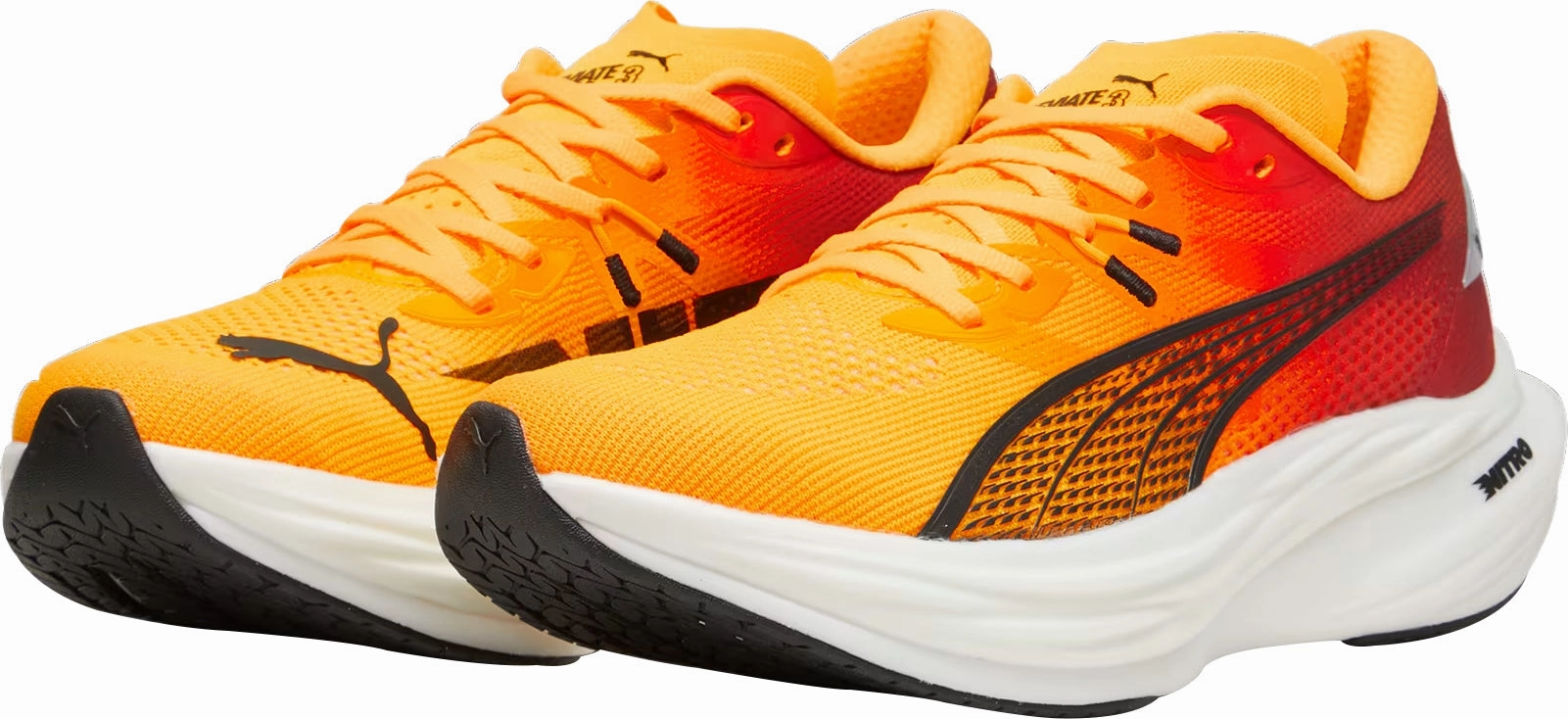 Puma Deviate Nitro 3 Womens Running Shoes - Orange Performance Fit Sneakers